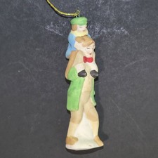 A Christmas Carol Ornament Tiny Tim Bob Cratchit Ceramic Dickens Christmas VTG picture