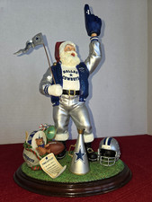 Vintage 2000 Danbury Mint NFL Dallas Cowboys Santa 12” Fan Figure Statue NO BOX picture