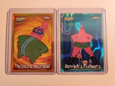 2025 TOPPS CHROME SPONGEBOB SQUAREPANTS- 2 PATRICK CARDS #/50 AND #/199 picture