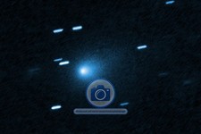 HUBBLE IMAGE INTERSTELLAR COMET 3I ATLAS DUST PLUME 4X6 POSTCARD PHOTO picture
