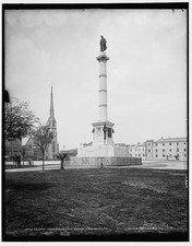 Photo:Charleston South Carolina Calhoun Monument Marion Square 1890s picture