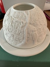 Limoges Bernardaud Versailles Lithophane Candle Votive Holder Porcelain France picture