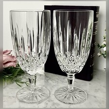 Mikasa Old Dublin Iced Tea Glasses Pair Crystal West Germany Replacement picture