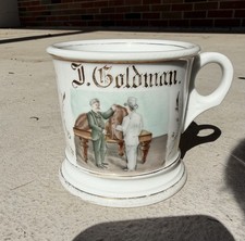 Rare Antique Limoges Original Occupational Tailor or Haberdasher Shaving Mug picture