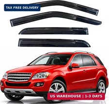 Rain Guards Fit for 2006-2011 Mercedes-Benz ML350 ML500, Out-Channel Window picture