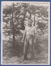 Handsome Young Man Pretty Guy Near the Tree Soviet Vintage Photo USSR picture