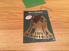 Beidermann 1971 Brass Hand Cut Christmas Ornament picture