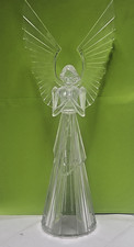 Vintage Lucite Acrylic Angel Figurine Clear Wings Mid Century 14.75”  [70] picture