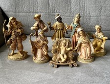 Vtg Depose Italy Nativity Set Of 8 Manger Jesus Mary Joseph Magi Wise Men picture
