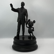 RARE Disney Partners Walt & Mickey Statue Bronze Replica Figurine Disneyland picture
