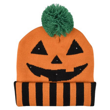 RI  Light-Up Jack O Lantern Beanie Hat picture