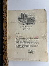 1945 Hotel St. George Brooklyn New York Letter Vintage picture