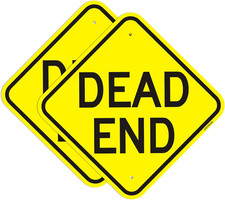 2 Pack Dead End Sign,12