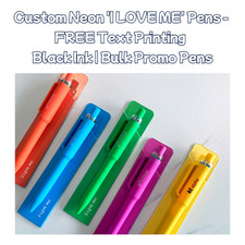 Custom Neon 'I LOVE ME' Pens - FREE Logo Printing/Black Ink/1000 Bulk Promo Pens picture