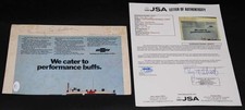 Louis Armstrong/Ed Sullivan/Joanne Carson + Signed Chevy Ad Auto JSA ZJ23806 picture