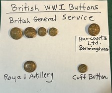 WWI British Uniform Buttons picture