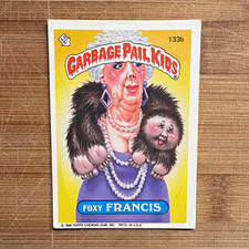 Topps Garbage Pail Kids Foxy Francis 133b 1986 Non-Sport Sticker Card picture