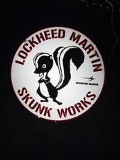 LOCKHEED MARTIN SKUNK WORKS 9.5 inch Round Light Box LED Sign Wall Decor picture
