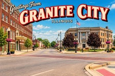 Greetings From Granite City Illinois Modern Postcard E521 picture