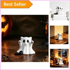 Adorable 3” Halloween Ghost Figurine - Durable Resin Spooky Decor Gift picture
