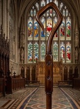Wood CROZIER Polish Staff Crosier Bishop Quality Craftsmanship, 72
