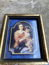 Mary Holding Baby Jesus Original Watercolor Painting See All Pics Estate Sale picture