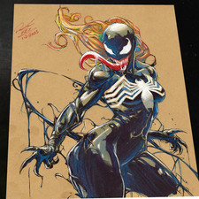 Female Venom Art Print Signed 8.5x11 | Art by Keyeske picture