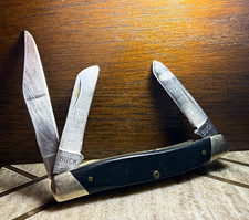 RARE VINTAGE BUCK FLUTED BOLSTER 301 STOCKMAN KNIFE picture