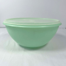 Vintage Tupperware 1954 Millionaire Line Jadeite Bowl Lid 237-1 230-1 picture