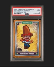 Topps 2025 Chrome VeeFriends Considerate Cowboy #43 Gold Refractor 34/50 PSA 9 picture