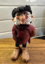 Handmade Simpich Elf with Glasses and Wreath Behind his Back SEE PICS picture