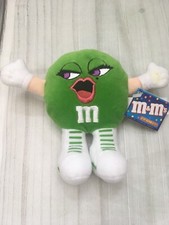 Vintage 1998 M&M's Plush Green 5” Female Girl Swarmees Expressive Emerald picture