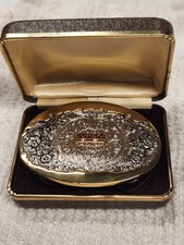 rare 1981 Eureka Williams Belt Buckle Bloomington normal il ill Illinois 24K GP picture