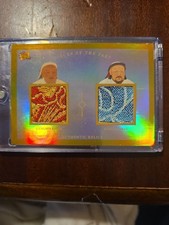 Genghis Khan & Kublai Dual Fabric Relic Gold Authentic 2023 Pieces Of The Past picture