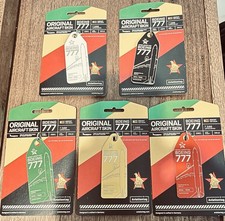 Aviationtag Boeing 777 , N661WT set of 5 tags picture