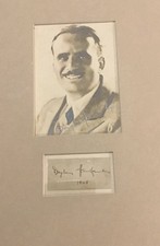 Douglas Fairbanks Sr. Very Rare & Early 1928 Signed AutographedMatted 7x9 + Cut picture