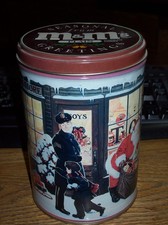 Vintage M&M’S Plain Chocolate Candies Tin ~ Empty ~ Christmas Seasons Greetings picture
