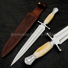 Custom Made Templar /Crusade Style Short sword /Dagger In 12C27Steel w/Bone Grip picture