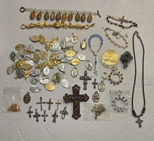 Christian Catholic Charms, Crosses, Jewlery, Bulk Lot Vintage To Modern picture