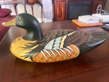 DECORATIVE HANDCARVED SOLID WOODEN DUCK picture