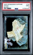 Topps 2025 SpongeBob Sapphire Black Parallel Texas alpha 01/10 PSA 9 picture