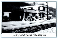 Alaska AK Postcard McKinley Park Alaska RR Depot Station c1970's RPPC Photo picture