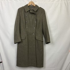 VTG Men's 1950s Swedish Army Wool Trench Coat 1956 Sz EU44 Overcoat picture