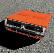 WOW Curved 1969 Dodge Charger Hood Front View Style Sign picture