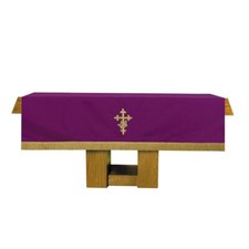 Reversible Altar Frontal - PURPLE/GREEN 108 x 52 Altar Linens for Church picture
