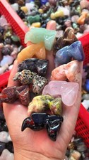 50PCS Natural Mixed raven skull Carved Quartz Reiki Hallowmas Crystal gift DECOR picture