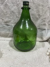 Vintage Riunite Green Glass Wine Jug Demijohn Carboy Bottle Italy With Cap picture