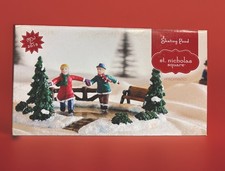 2015 St. Nicholas Square Skating Pond Christmas Village Accessory Mint picture