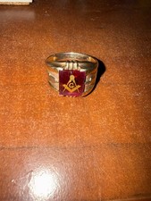 freemason ring 10k 7.54g gold, size 10.5 vintage masonic ring signet picture