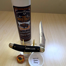NEW GEC #888125 Gabon Ebony Great Eastern Cutlery Bison Belly SFO Waynorth picture